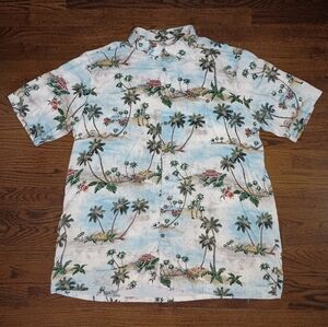 Mens Campia Moda Classic Car Easy Care 100% Rayon Hawaiian Shirt Tony Soprano